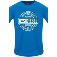 Diesel Men's Circle Hardwear Short Sleeve Crew T-shirt in Blue | Size: XL