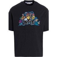 Off-White Men's Graff Pupp Over Skate Short Sleeve T-shirt in Black | Size: Medium
