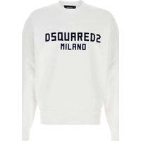 Dsquared2 Men's Milano Long Sleeve Crew Neck Sweater in White | Size: XL