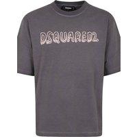 Dsquared2 Men's Best Fade Short Sleeve Round Loose Fit T-shirt in Dark Grey | Size: Small