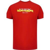 ICE ICEBERG Men's Beachwear Short Sleeve Crew Neck T-shirt in Coral | Size: 2XL