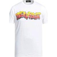 Dsquared2 Men's Wall Tag Short Sleeve Crew Regular Fit T-shirt in White | Size: XS