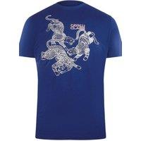 Cavalli Class Men's Short Sleeve Relaxed Fit T-shirt in Cobalt | Size: XL