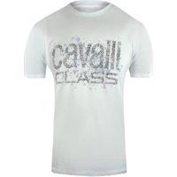 Cavalli Class Men's Short Sleeve Crew T-shirt in White | Size: XL