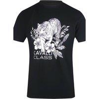 Cavalli Class Men's Short Sleeve T-shirt in Black | Size: XL