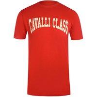 Cavalli Class Men's Short Sleeve Crew T-shirt in Red | Size: XL