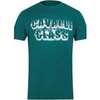 Cavalli Class Men's Short Sleeve Crew T-shirt in Teal | Size: 2XL