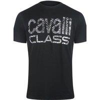 Cavalli Class Men's Short Sleeve Crew T-shirt in Black | Size: Large