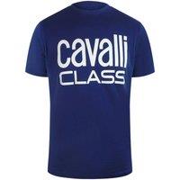 Cavalli Class Men's Short Sleeve Crew T-shirt in Indigo | Size: 2XL
