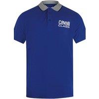 Cavalli Class Men's Short Sleeve Polo Shirt in Cobalt | Size: 2XL
