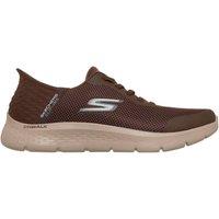 Skechers Men's GO WALK Flex Mesh Bungee Slip-Ins Trainers Chocolate in Brown | Size: 9