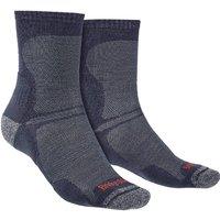 Bridgedale Men's Hiking Ultralight T2 Merino Wool Performance Crew Socks in Navy | Size: 6-8