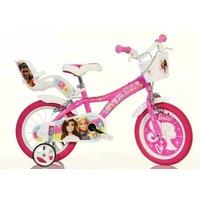 Dino Bikes Girl's Barbie Kids Bike with Stabilisers - 14 Wheels in Pink