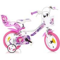 Dino Bikes Fairy 12 Kids Bike with Stabilisers & Adjustable Seat in White