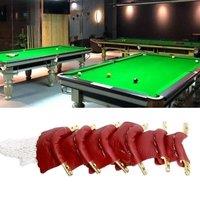 NESTLUNE Random colour 6X Leather Billiard Pool Snooker Table Net Pockets Set | Size: 0-12 m