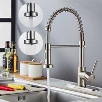 Havendro Modern Mono Pull Out Kitchen Tap Dual Spout Chrome in Silver