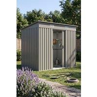 Living and Home 4x8FT Metal Storage Tool Shed for Garden Patio in Grey