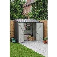Living and Home 10x5 FT Pent Roof Metal Garden Tool Storage Shed in Black