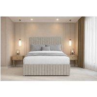 Chester & Oakley Ravello Plush Divan 2 Drawers Right Side 12Footboard 54Headboard in Cream | Size: Double