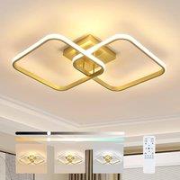 COMELY Dimmable Ceiling Light, 50W Modern Gold Square Ceiling Lights