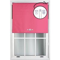 Furnished Fuchsia Pink Blackout Roller Blind with Triple Diamond Eyelets & Metal Fittings | Size: 215 cm width x 165 cm drop