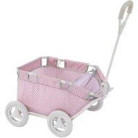 Teamson Kids Olivia's Little World Polka Dots Baby Doll Pull Along Wagon Trolley in Pink