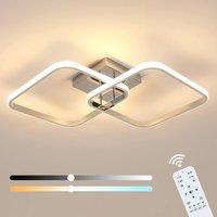 Pheashine Sleek LED Ceiling Light Silver With Remote Control 3000-6500K