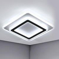Pheashine Black White Square LED Ceiling Light, 38W 6500K Cool White 29295.5cm