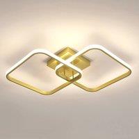 Pheashine Elegant Square LED Ceiling Light With Remote Control 3000-6500K in Gold