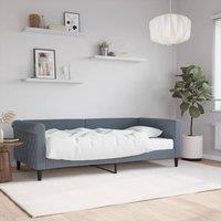 Berkfield Home Daybed with Mattress Blue Dark Grey 90x190 cm Velvet