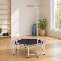 STILVORA Fitness Trampoline with Adjustable Handle in Pink