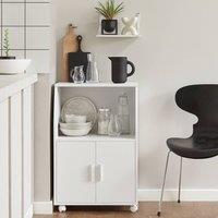 SoBuy Compact Kitchen Trolley - Adjustable Shelf White