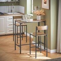 SoBuy Bar Table & Stool Set - Space-Saving Industrial Style in Brown