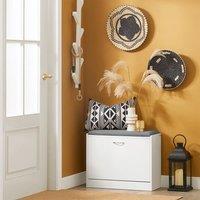 SoBuy Slim Entrance Bench - Light Grey Cushion