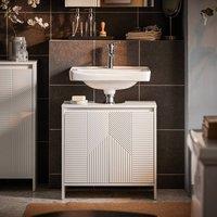 SoBuy Under Sink Bathroom Cabinet - Adjustable Shelves in White