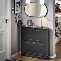 SoBuy Slim Shoe Cabinet - Flip-Door Design in Black