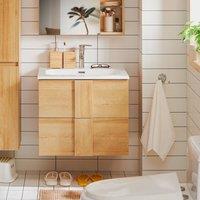 SoBuy Under Sink Bathroom Cabinet - Two Drawers in Light Oak