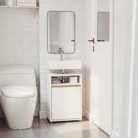 SoBuy Under Sink Bathroom Cabinet - Push-Pull Door in White