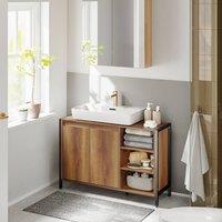 SoBuy Under Sink Bathroom Cabinet - Light Brown Wood Effect