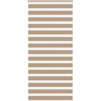 Berkfield Home Zebra Blind Sand Brown 95x230 cm Fabric Width 90.9 cm Polyester