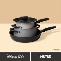 Meyer Disney Stackable 4 Piece Non Stick Pan Set - Disney 100 Steamboat Willie Limited Edition in Black