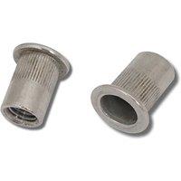 JRP Riveting Products M4 x 12.0 A2 Stainless Steel Rivet Nuts in Silver
