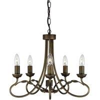 Netlighting Olivia 5 Light Chandelier Black Gold Finish E14