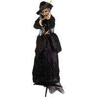 VFM e-Store Halloween Animated Witch Large Decoration Music Lights Up 67 Inch in Black