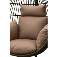 Homescapes Luxury Soft Waterproof Egg Chair Cushion Swing Chair Garden Seat in Beige