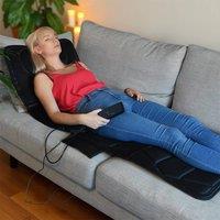 Menkind Well Being Full Body Massage Mat with Heat & Remote Control in Black