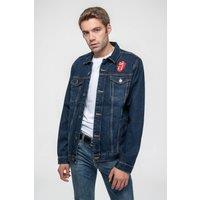 The Rolling Stones Classic Tongue Denim Jacket in Blue | Size: XL