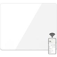 MYLEK Radiator Glass Panel Heater White Slimline, Wifi Enabled Smart | Size: Double