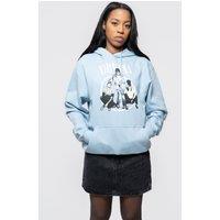 Nirvana Trapper Hat Hoodie in Blue | Size: Small