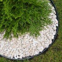 Primrose Pack of 20 Flexible Grass Edging Garden 8cm Tall Lawn Edging in Black 20m